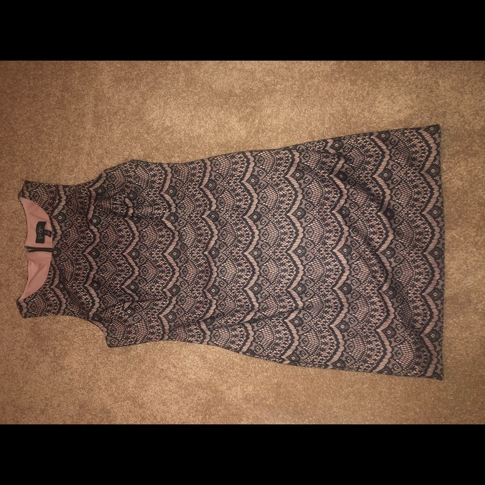 Black and pink dress